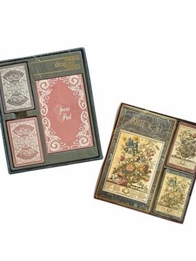 Set of 3 Caspari and Congress Double Deck Playing Cards Bridge Gift Sets